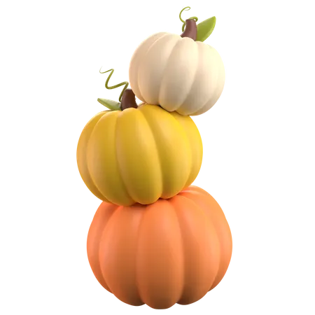 Pumpkin Stack  3D Icon