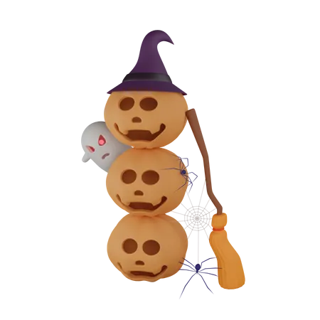 Pumpkin Stack 3D Icon