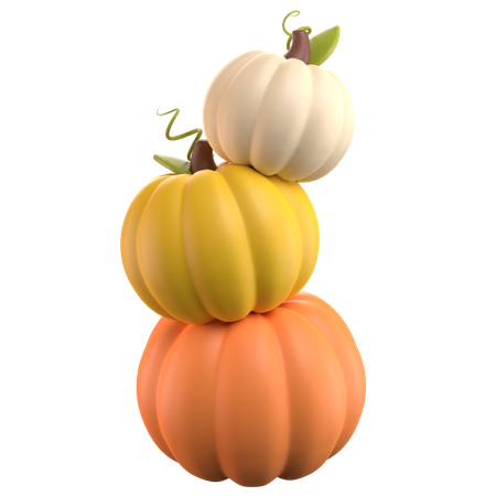 Pumpkin Stack  3D Icon