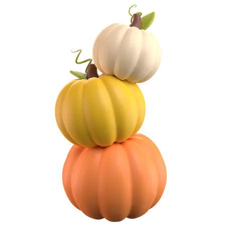 Pumpkin Stack 3 D Icon Illustration 3D Icon