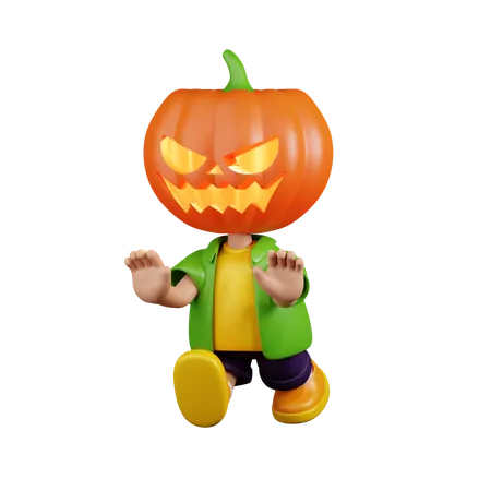 Pumpkin Strange  3D Illustration