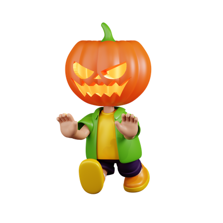 Pumpkin Strange  3D Illustration