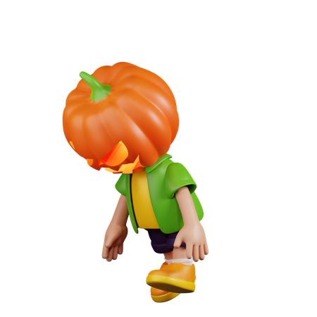 Pumpkin Tired Walk  3D Icon