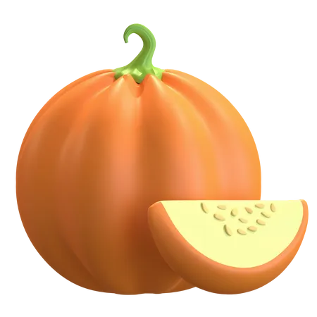 Pumpkin Vegetable 3D Icon