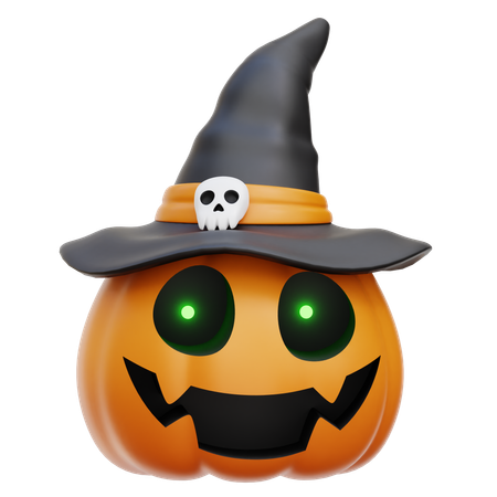 Pumpkin Witch  3D Icon