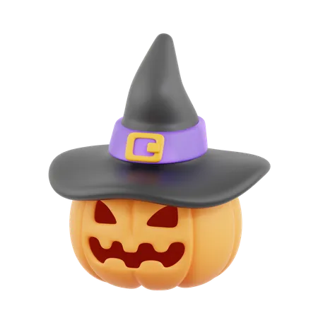 Pumpkin Witch  3D Icon