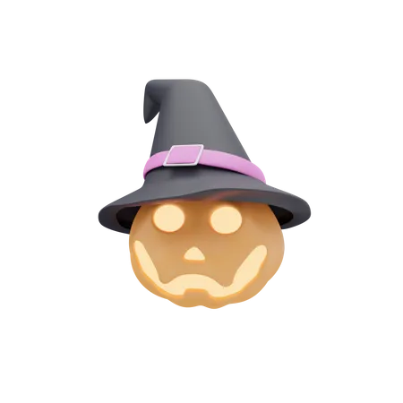 Pumpkin Witch  3D Icon