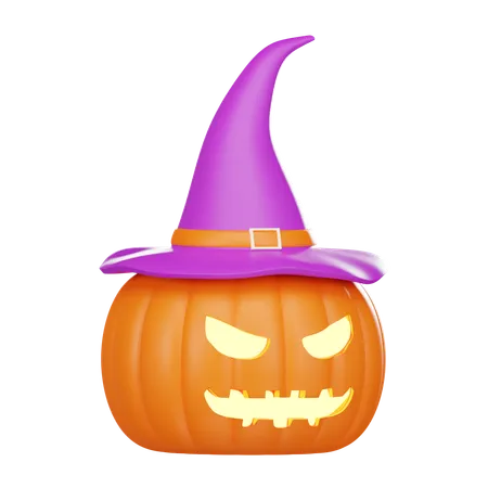 Pumpkin Witch Hat  3D Icon