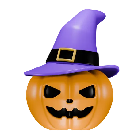 Pumpkin Witch Hat  3D Icon