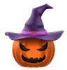 Pumpkin With Witch Hat