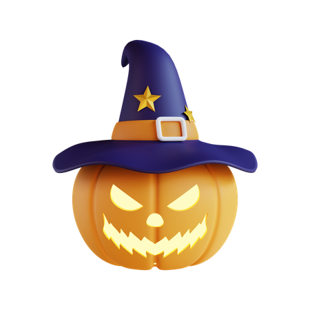 Pumpkin Wizard  3D Icon