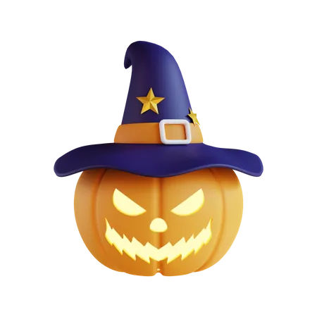 Pumpkin Wizard  3D Icon
