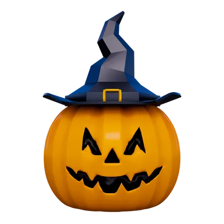 Pumpkin Wizard Hat  3D Icon