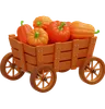 Pumpkin Wooden Cart