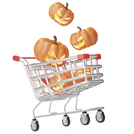 Pumpkins Cart  3D Icon