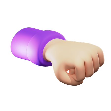 Punch Hand Gesture  3D Icon