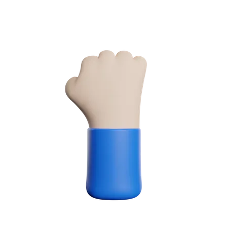 Punch Hand Gesture  3D Illustration