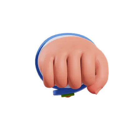 Punch Hand Gesture  3D Illustration