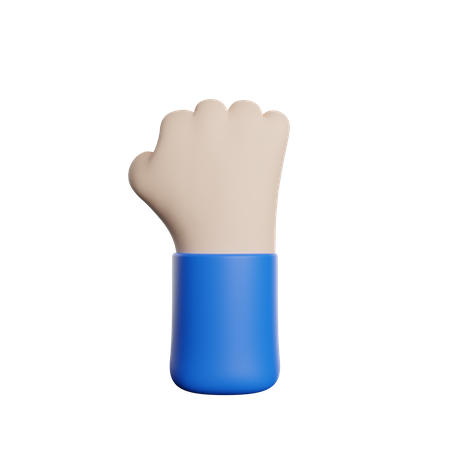 Punch Hand Gesture 3D Illustration