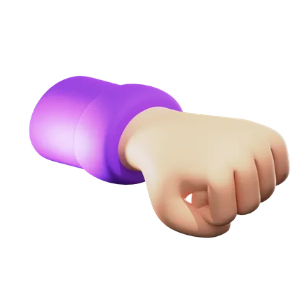 Punch Hand Gesture  3D Icon