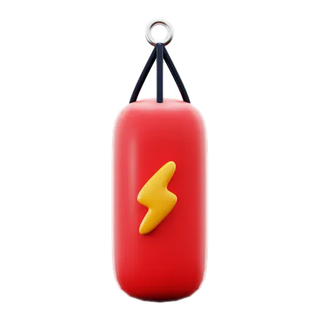 Boxing Hanging Bag Gym Fitness Sport Equipment 3 D Icon Illustration Render Design 3D Icon