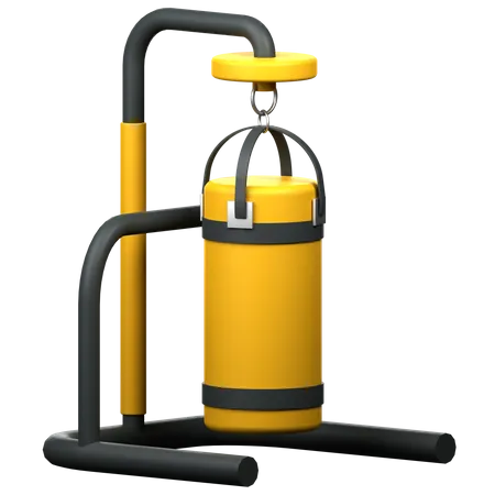 Punching Bag 3 D Gym Fitness Icon 3D Icon