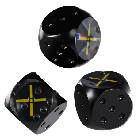 Pundix Glass Dice Crypto  3D Icon