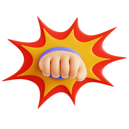 Puñetazo  3D Icon