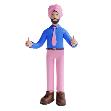Punjabi man  3D Illustration
