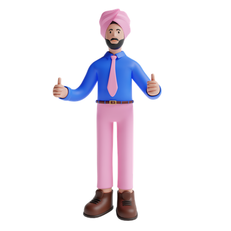 Punjabi man  3D Illustration