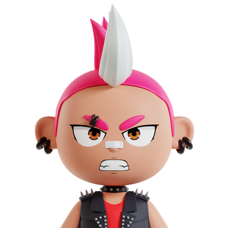 Punk  3D Icon