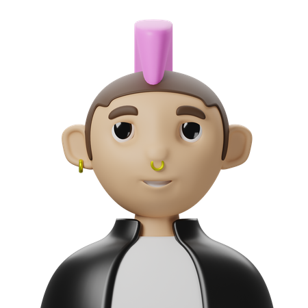 Punk Avatar  3D Icon