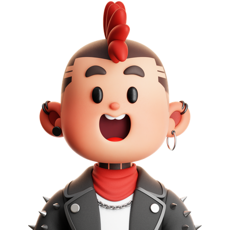 Punk Rock  3D Icon