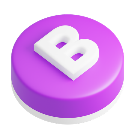 Punkt alphabet b  3D Icon