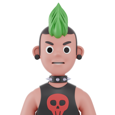 Punky Man  3D Icon