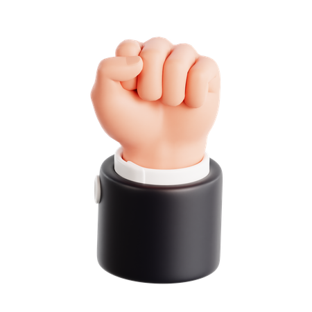 Gesto de la mano con la mano del puño  3D Icon