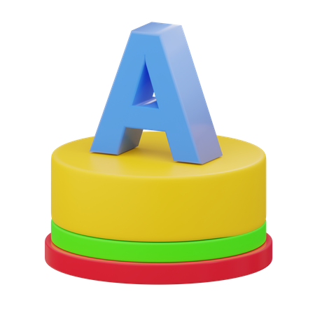 Punto alfabeto a  3D Icon