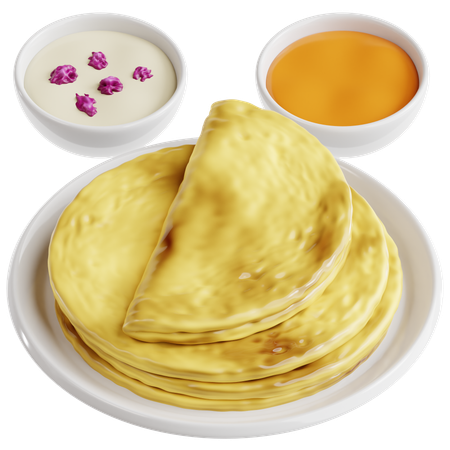 Puran Poli  3D Icon