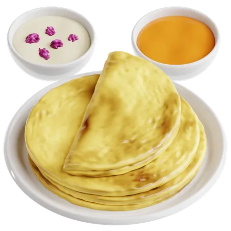 Puran Poli  3D Icon