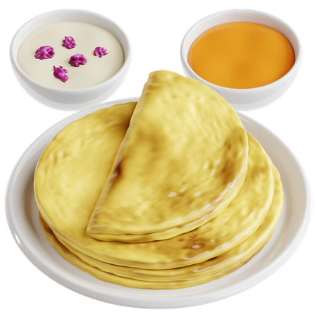 Puran Poli  3D Icon