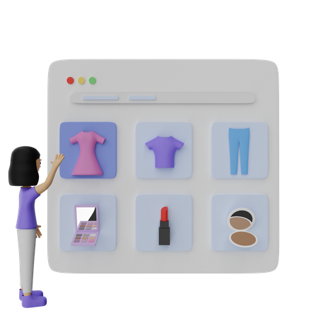 Purchase Clothes  3D Icon