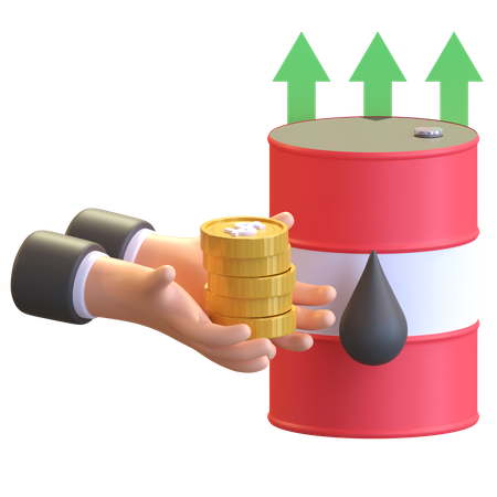 Purchase Oil Barrel  3D Illustration