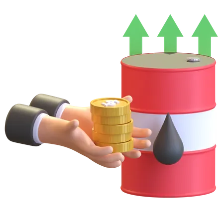 Purchase Oil Barrel  3D Illustration