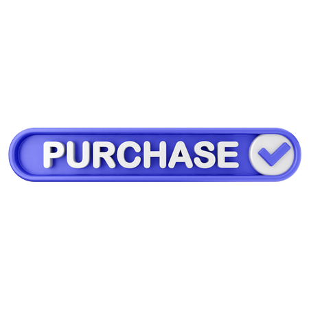 Purchase Text Button  3D Icon