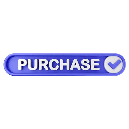 Purchase Text Button  3D Icon