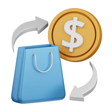 3 D Rendering Purchase Transaction Isolated Useful For Payment Money And Transaction Design Element 3D Icon