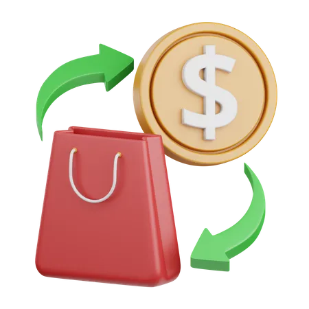 3 D Rendering Purchase Transaction Isolated Useful For Payment Money And Transaction Design Element 3D Icon