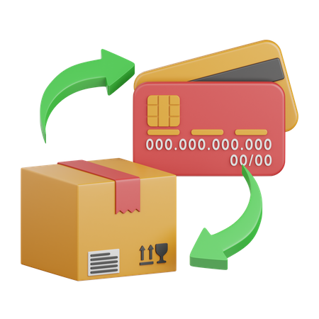 Purchase transaction process  3D Icon