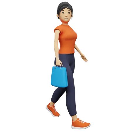 Purchaser Purchase Products From Market  3D Illustration