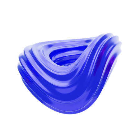 Purple Abstract Metalic Twisted Wavy Circle Shape  3D Icon